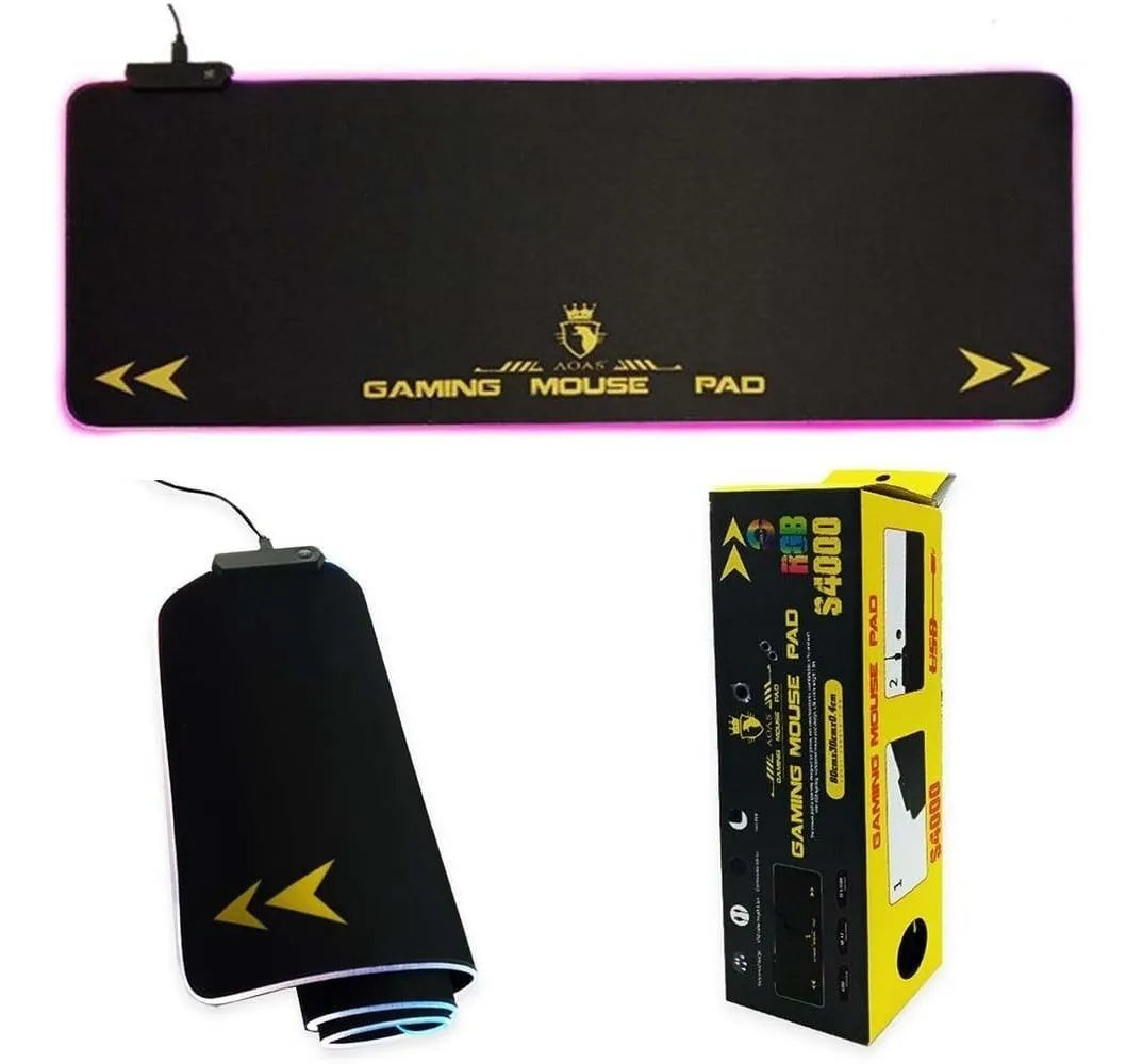 Tapete Pad Mouse Gamer Rgb Almohadilla Largo 80x30